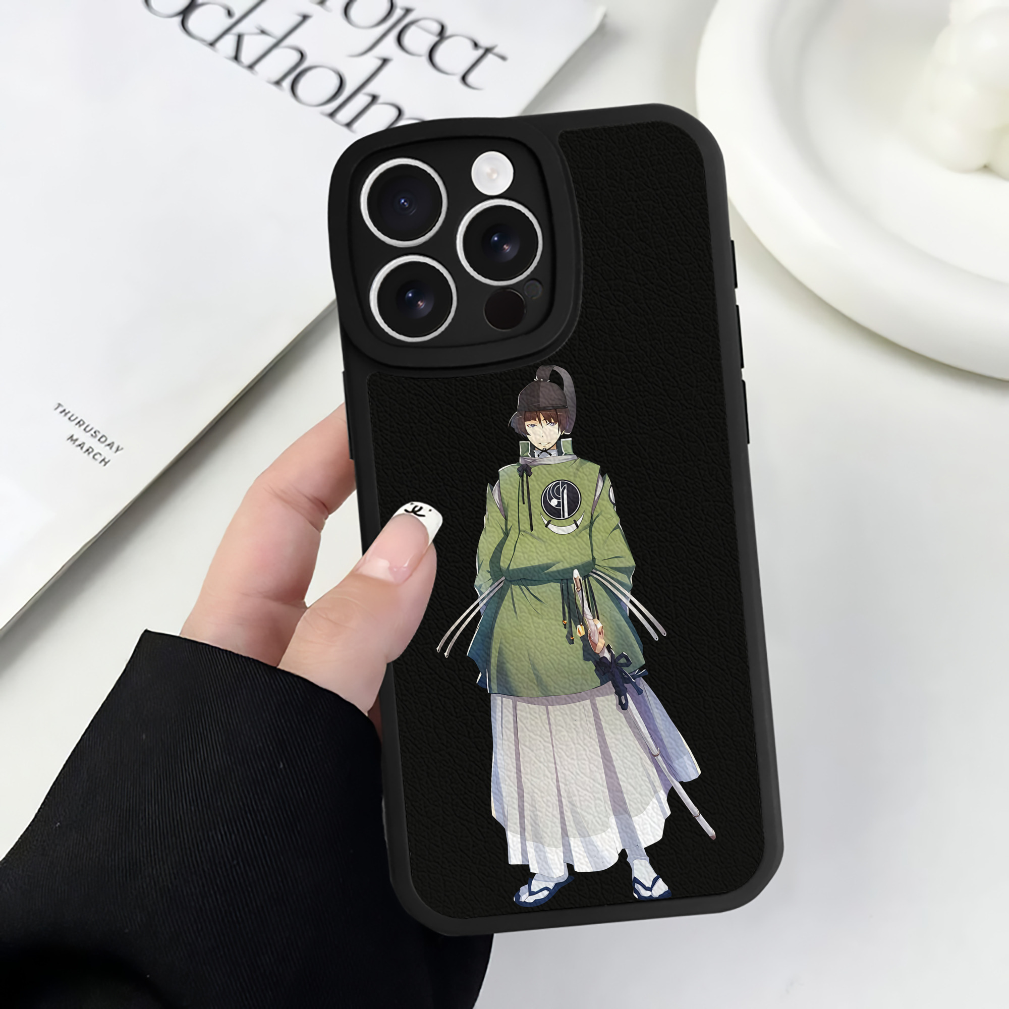 （画像用） 刀剣乱舞 Touken Ranbu 【iPhone 16シリーズ対応】シリコンスマホケース（レザー調） 材質：シリコン
